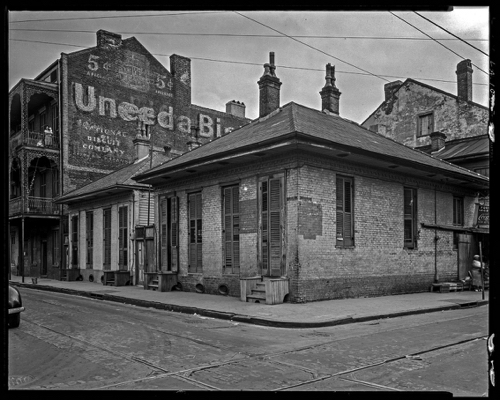 Dumaine St. at Bourbon, New Orleans, Orleans Parish, Louisiana, 1937.